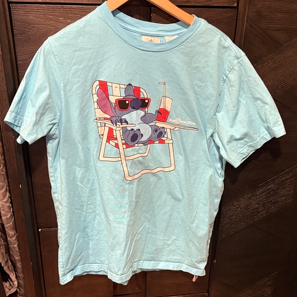 Disney Light Blue Stitch Mens T-Shirt - Picture 3 of 4